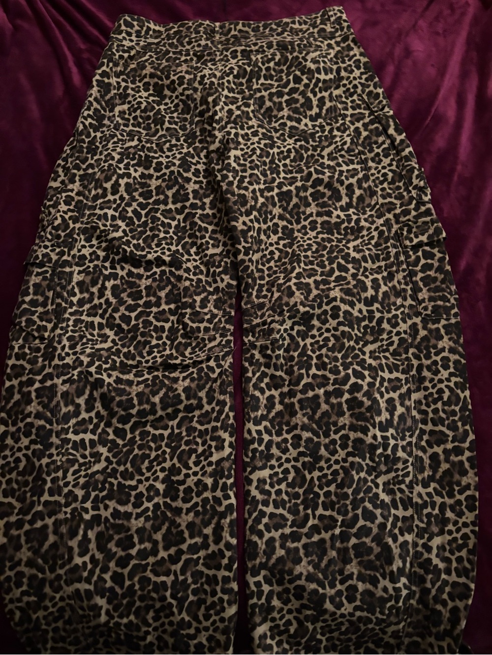 Fashion Nova Wide Leg Leopard Print Pants - Brown/Black - Picture 6 of 8